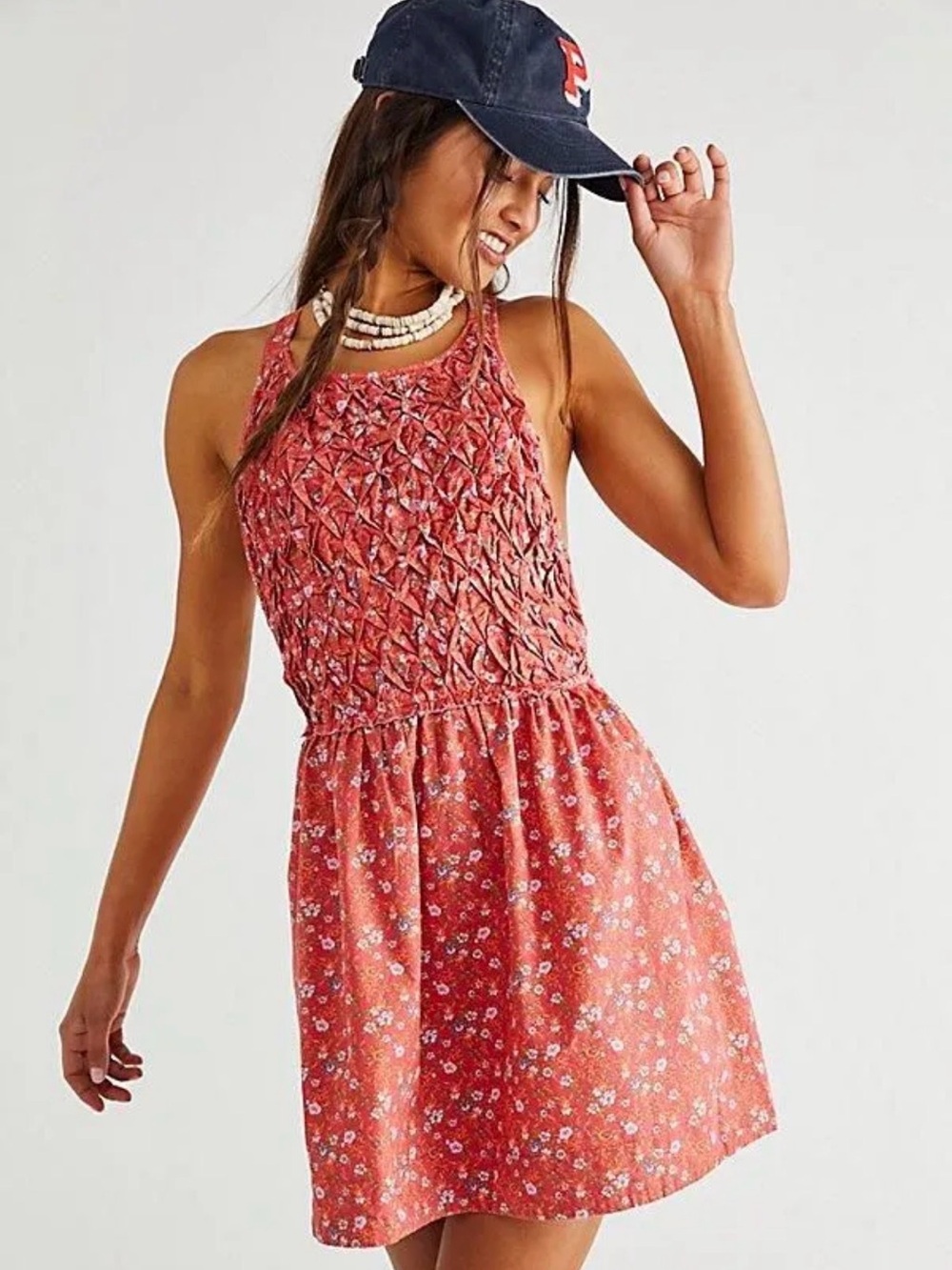 Free People “Petunia” Mini Dress in Poppy Combo - NWOT